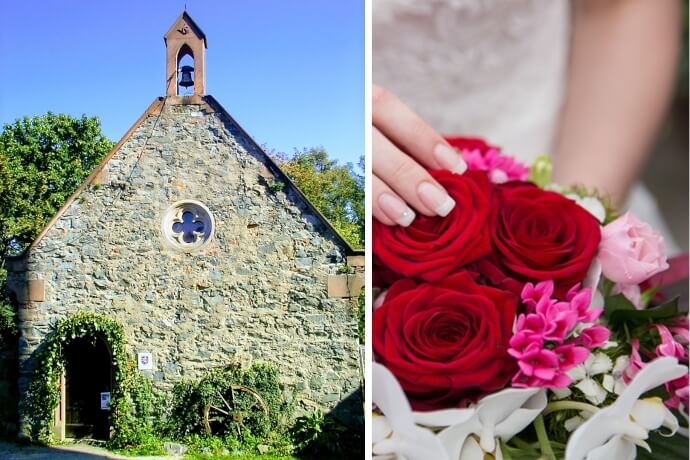 In der kleinen Kapelle auf Burg Frankenstein können Brautpaare sich das Ja-Wort geben 